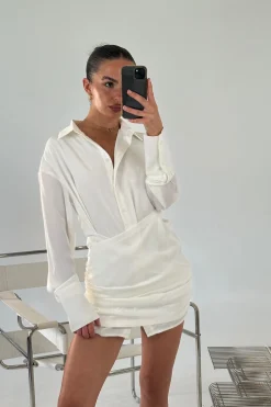 Mae Shirt Dress White