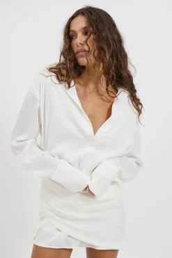 Mae Shirt Dress White