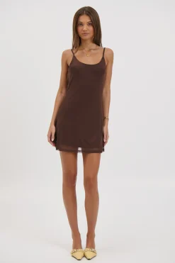 Malia Mini Dress Chocolate