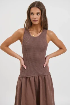 Malibu Maxi Dress Chocolate