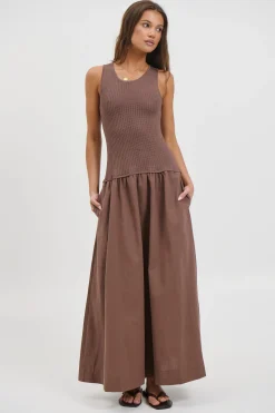 Malibu Maxi Dress Chocolate