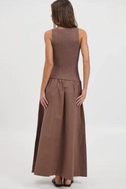 Malibu Maxi Dress Chocolate