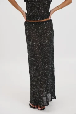 Manni Midi Skirt Black