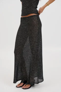 Manni Midi Skirt Black