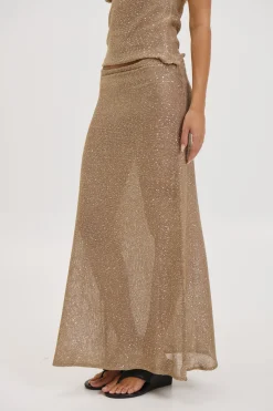Manni Midi Skirt Gold