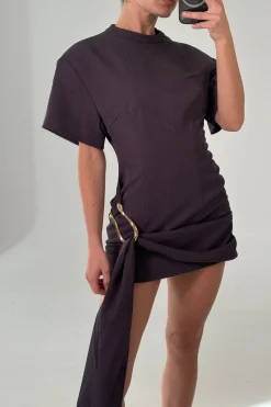 Martini Mini Dress Raisin