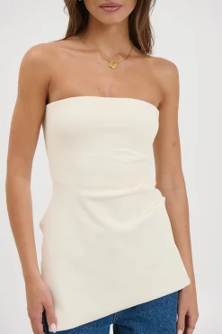Melinda Strapless Top Cream