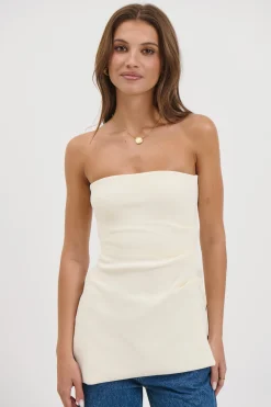 Melinda Strapless Top Cream