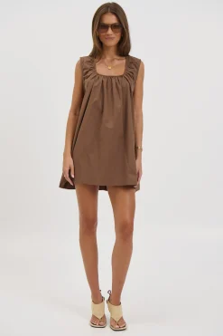 Miley Mini Dress Chocolate