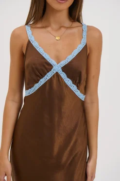 Naya Midi Dress Chocolate