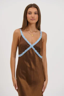 Naya Midi Dress Chocolate