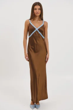 Naya Midi Dress Chocolate