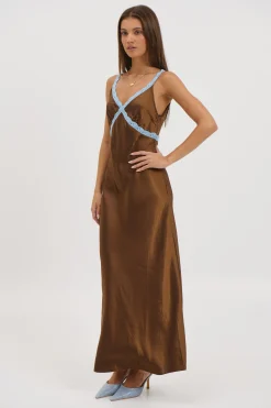 Naya Midi Dress Chocolate