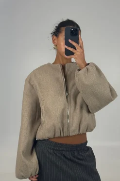 Nella Bomber Jacket Beige