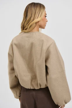 Nella Bomber Jacket Beige
