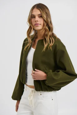 Nella Bomber Jacket Khaki