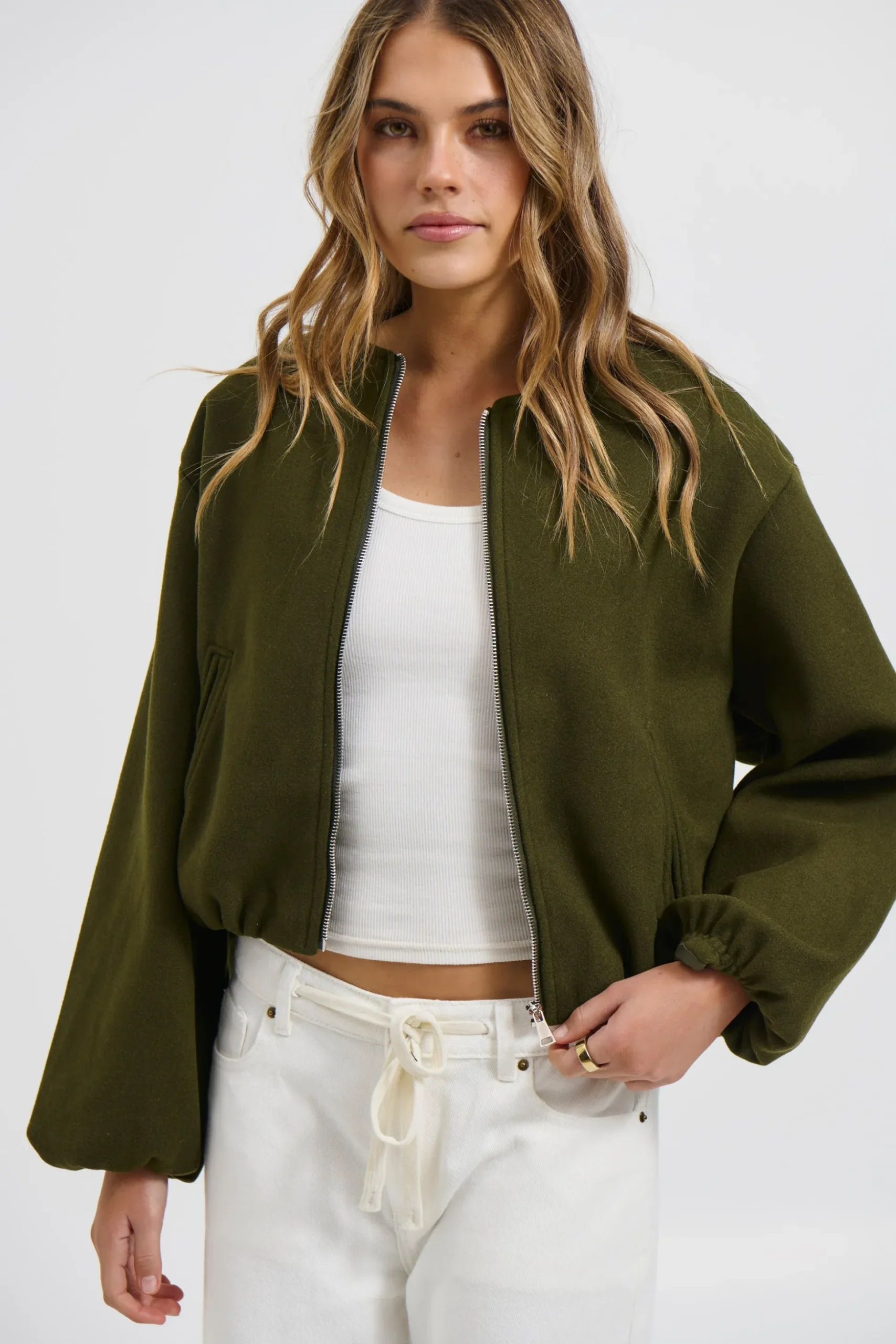 Nella Bomber Jacket Khaki