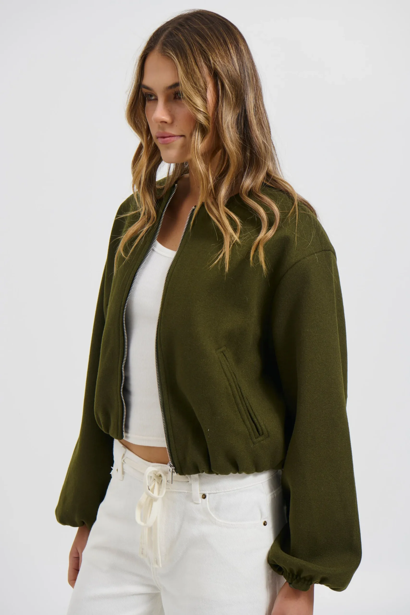 Nella Bomber Jacket Khaki