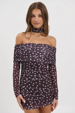 Nicolina Mini Dress Coffee