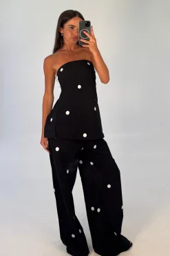 Nora Set Black Polka