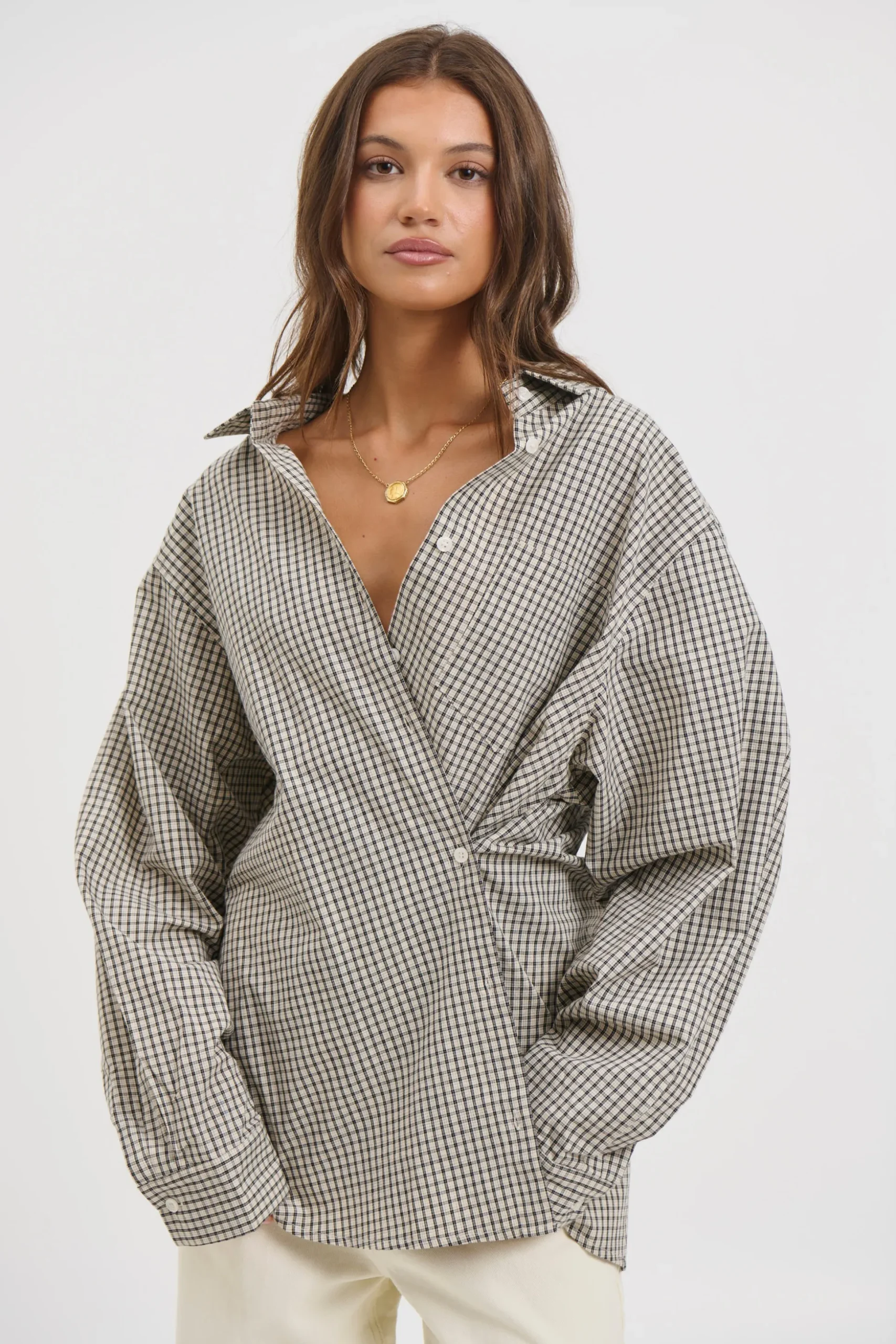 Notting Hill Shirt Cream Check