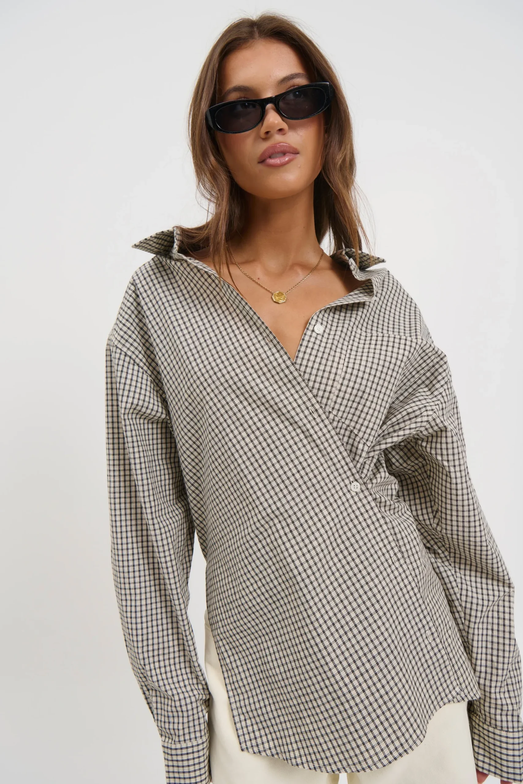 Notting Hill Shirt Cream Check