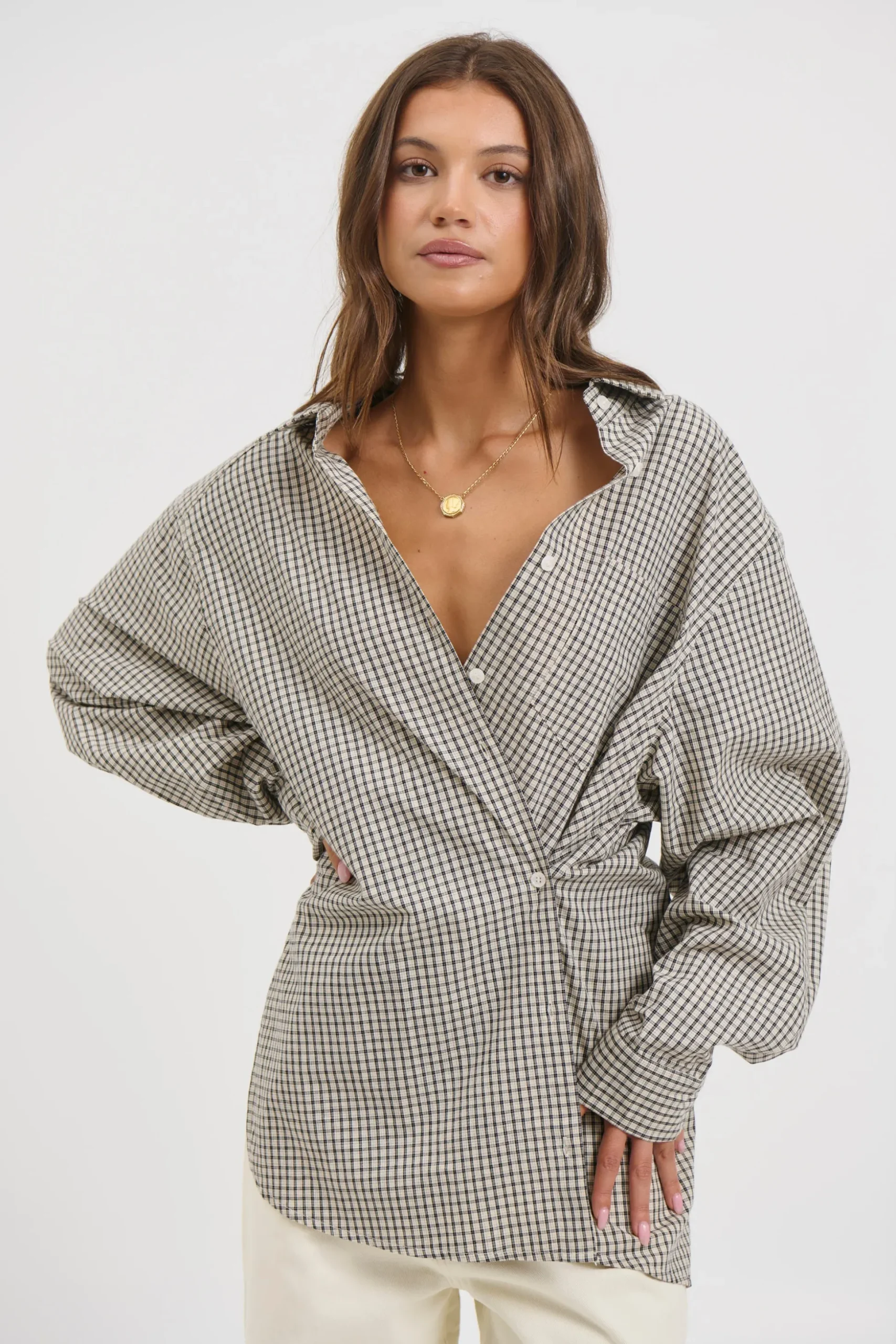 Notting Hill Shirt Cream Check