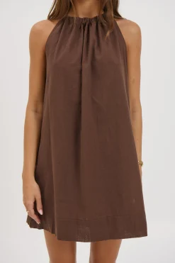 Novie Mini Dress Chocolate
