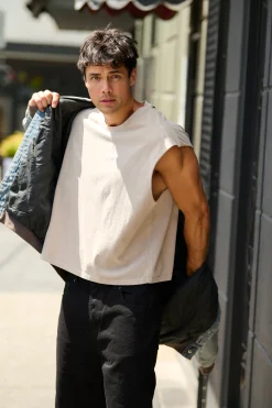 NTH Crop Box Tank Stone