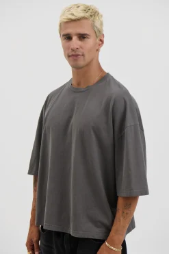 NTH Crop Box Tee Charcoal