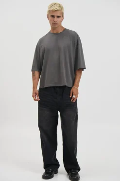 NTH Crop Box Tee Charcoal