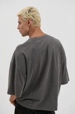 NTH Crop Box Tee Charcoal