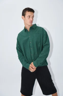 NTH Long Sleeve Check Shirt Army