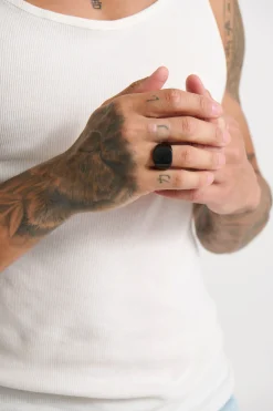 NTH Squircle Signet Ring Black