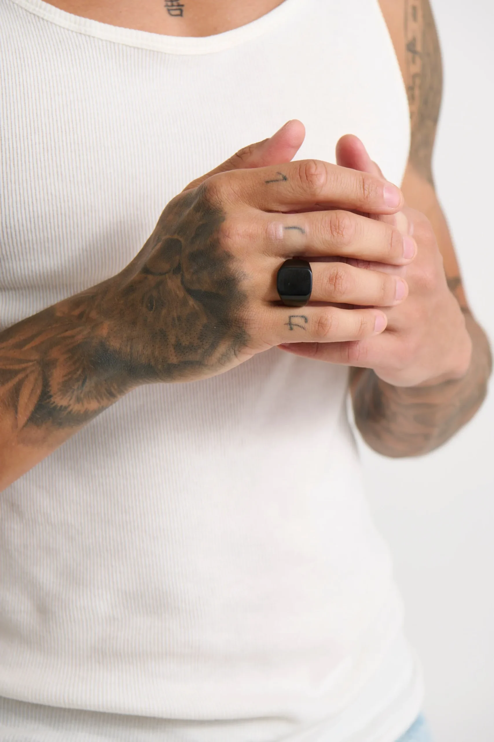 NTH Squircle Signet Ring Black