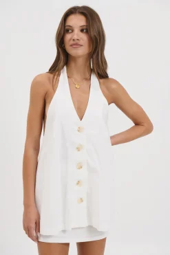 Octavia Vest White