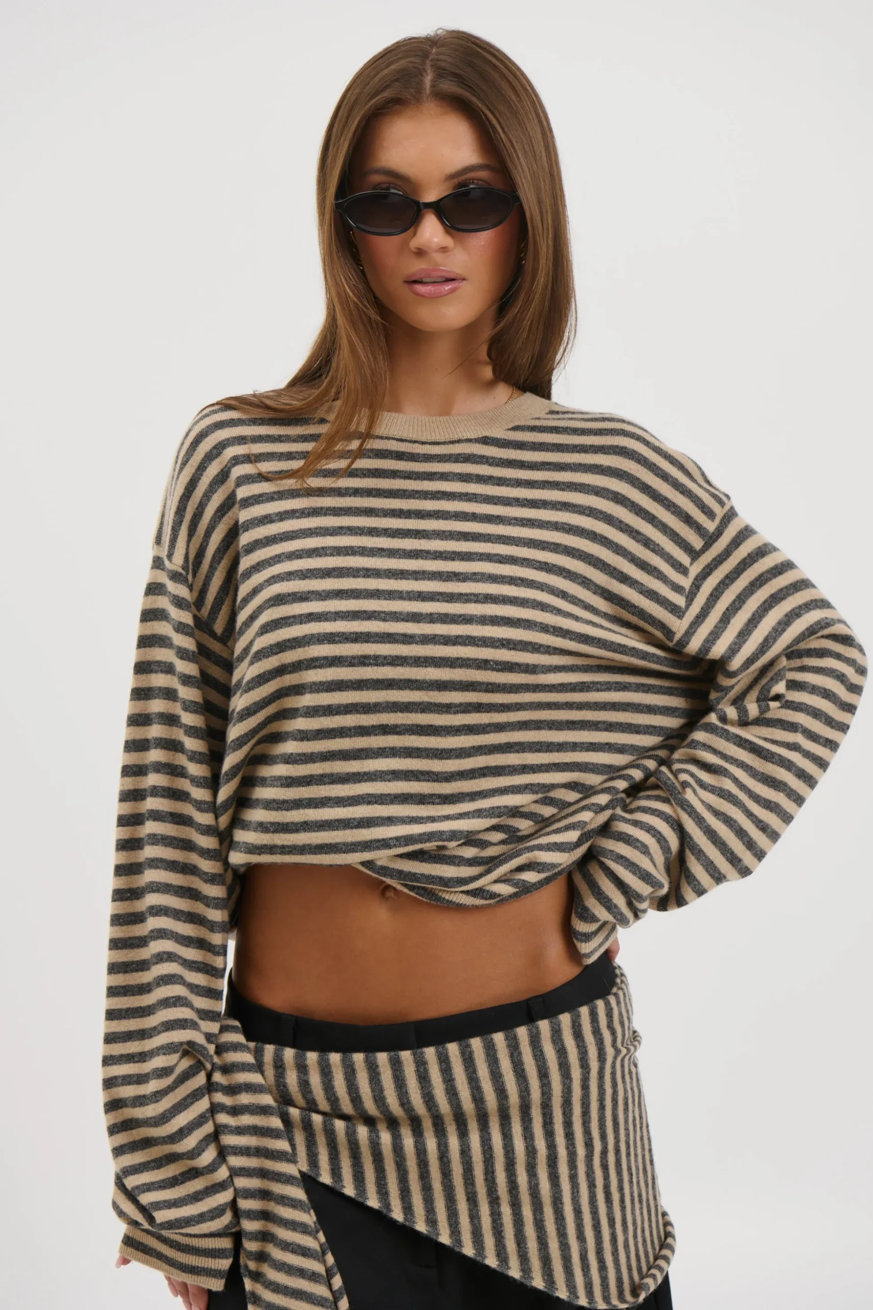 Olsen Knit Slate Stripe