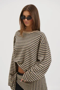 Olsen Knit Slate Stripe
