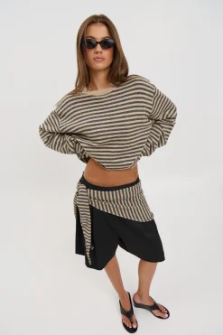 Olsen Knit Slate Stripe