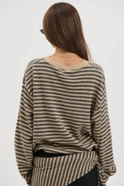 Olsen Knit Slate Stripe
