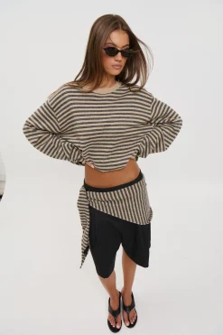 Olsen Knit Slate Stripe