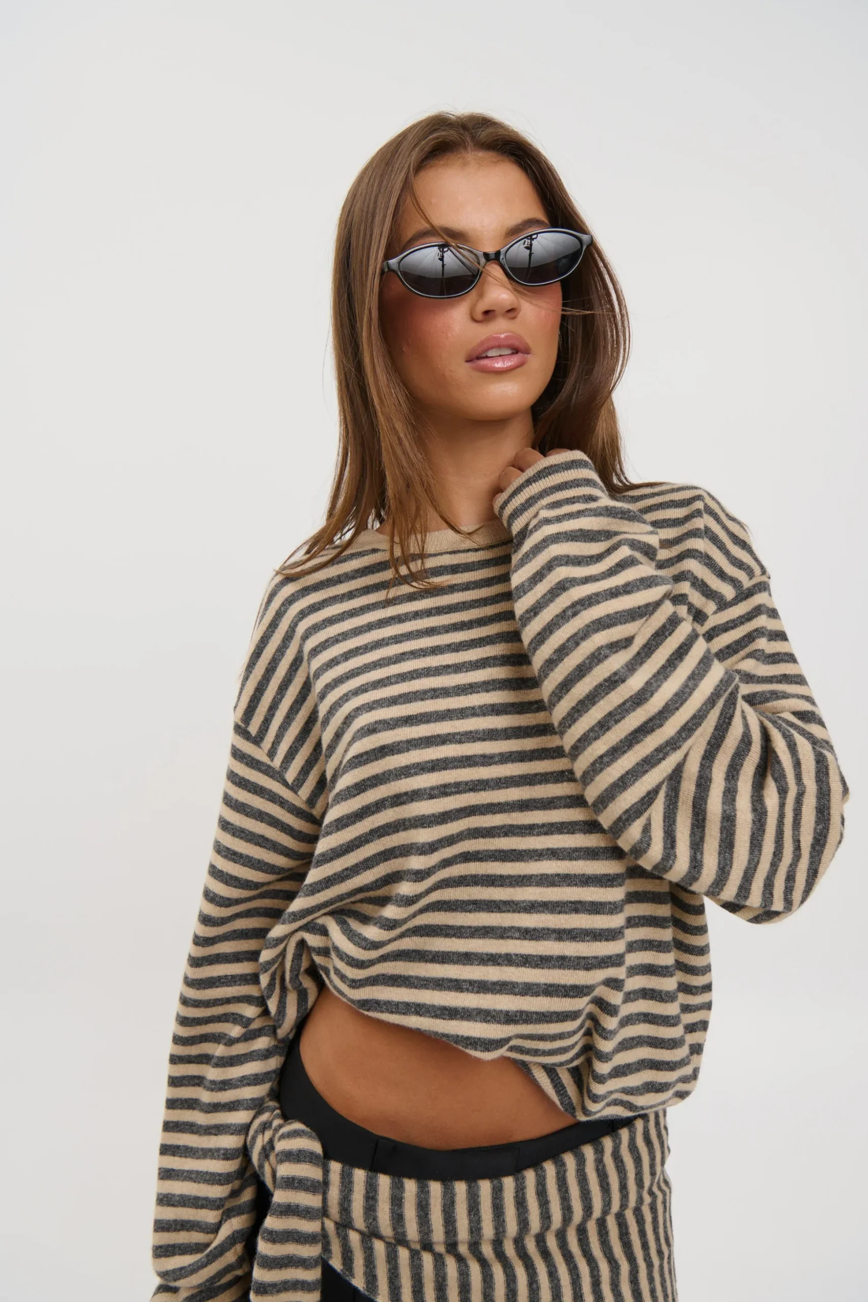 Olsen Knit Slate Stripe