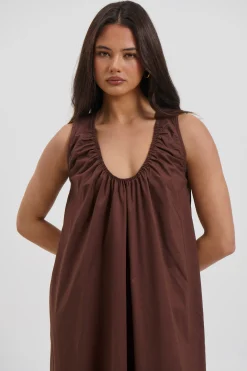 Pania Maxi Dress Chocolate