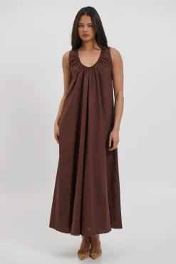 Pania Maxi Dress Chocolate