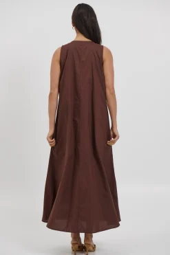 Pania Maxi Dress Chocolate