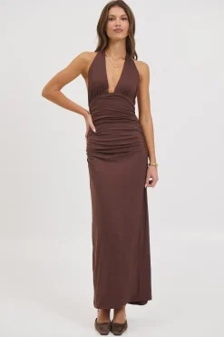 Patrice Maxi Dress Chocolate