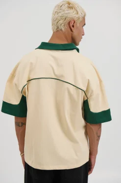 Paul Two Tone Polo Soft Yellow