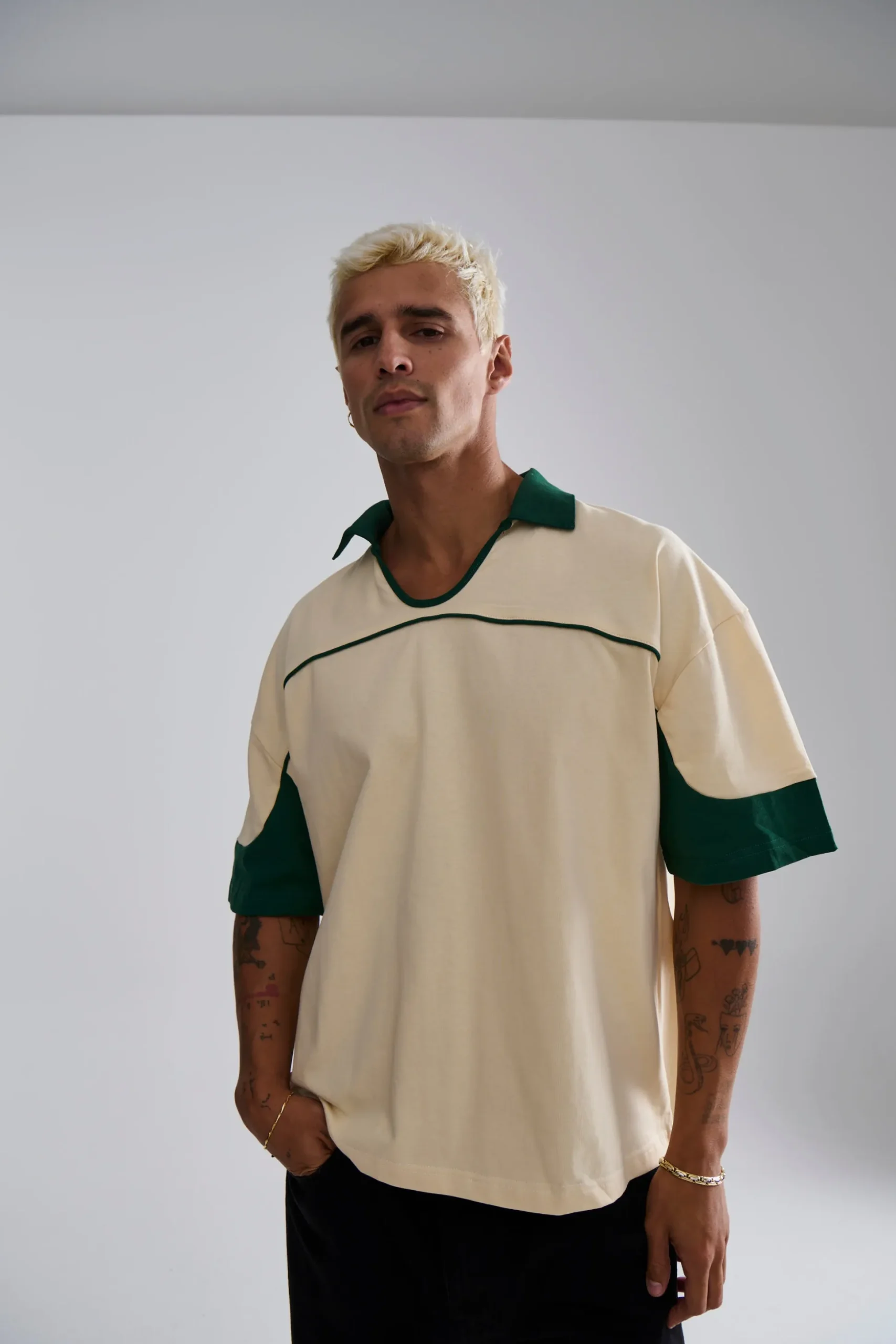 Paul Two Tone Polo Soft Yellow