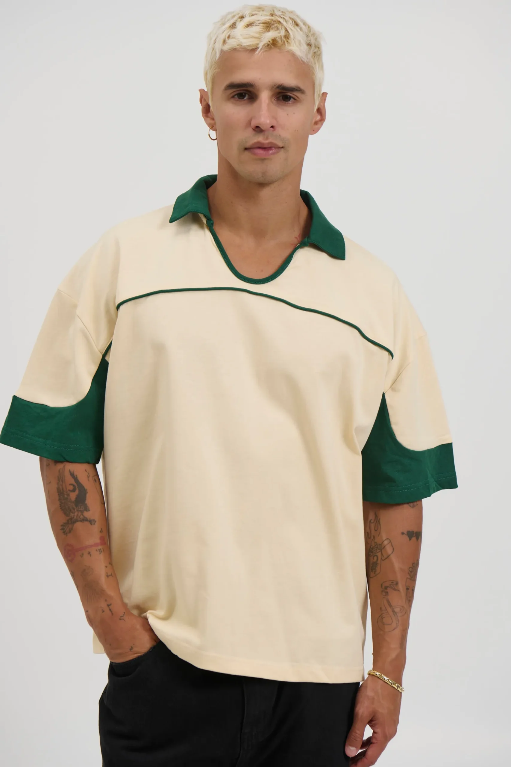 Paul Two Tone Polo Soft Yellow