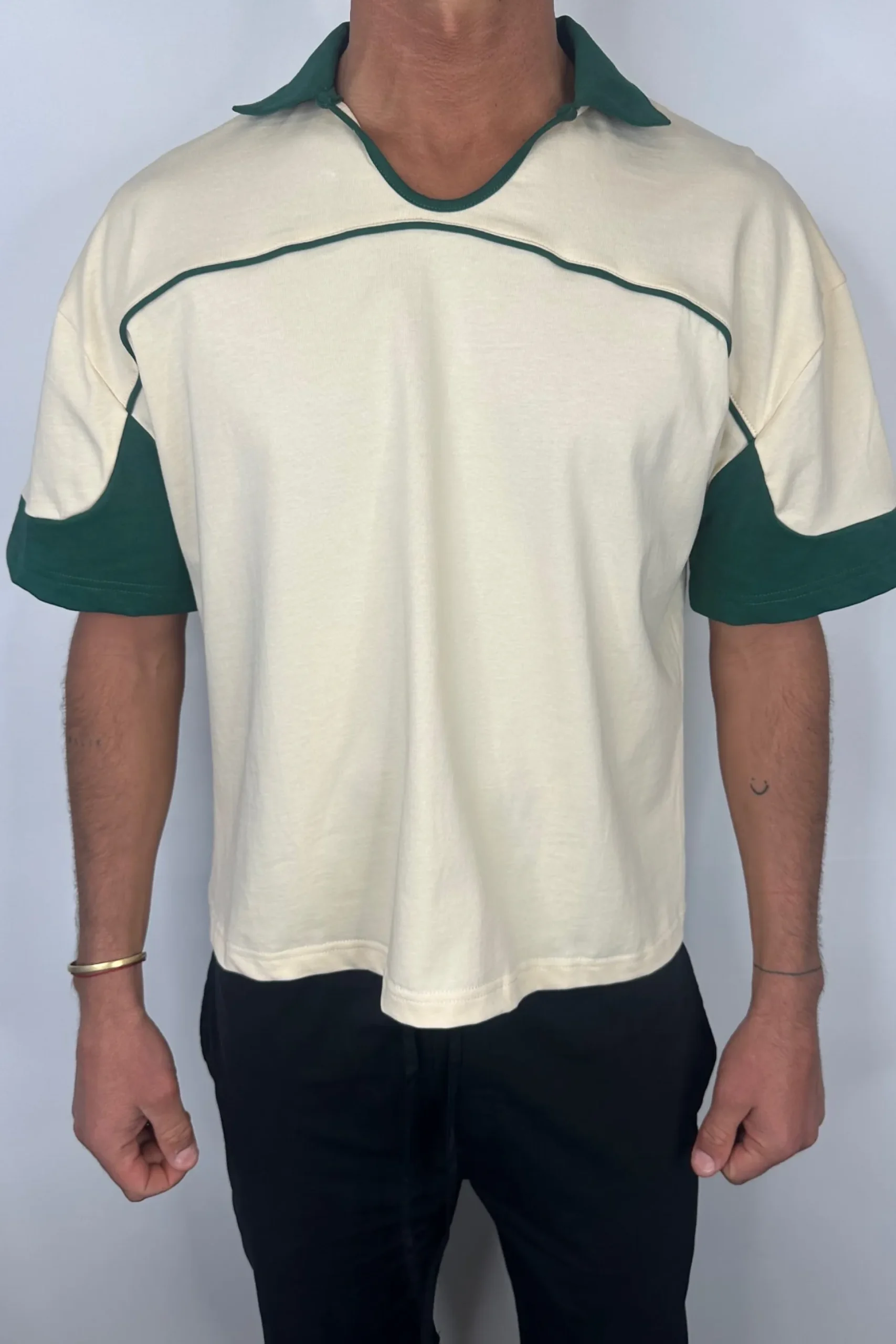 Paul Two Tone Polo Soft Yellow